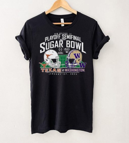 Washington Huskies vs. Texas Longhorns Blue 84 College Football Playoff 2024 Sugar Bowl Matchup T Shirt