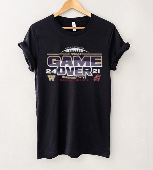 Washington Huskies vs. Washington State Cougars Blue 84 Unisex 2023 Apple Cup Score T Shirt