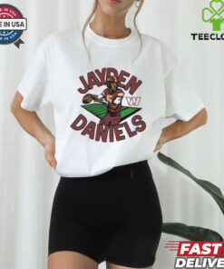 Washington Jayden Daniels Shirt featuring a sleek design celebrating Jayden Daniels’ impact, perfect for fans showcasing their support and team pride.