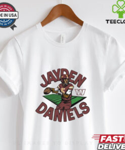 Washington Jayden Daniels Shirt featuring a sleek design celebrating Jayden Daniels’ impact, perfect for fans showcasing their support and team pride.