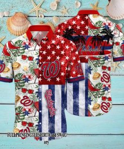 Washington Nationals MLB Flower For Fans 3D Hawaii Shirt And Tshirt