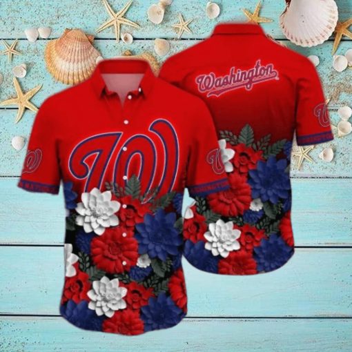 Washington Nationals MLB Flower Hawaii Shirt And Tshirt For Fans