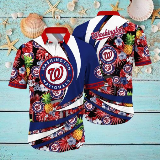 Washington Nationals MLB Hawaiian Shirt Tan Lines Aloha Shirt