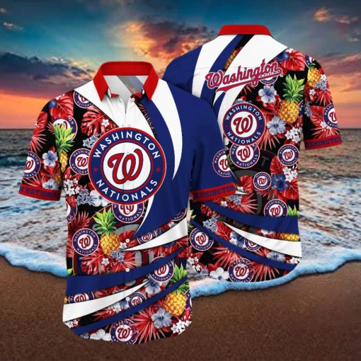 Washington Nationals MLB Hawaiian Shirt Tan Lines Aloha Shirt