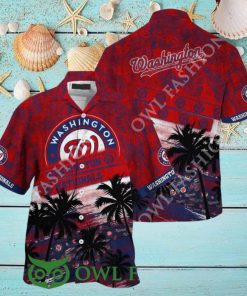 Washington Nationals MLB Palm Tree Pattern Hawaiian Shirt Aloha