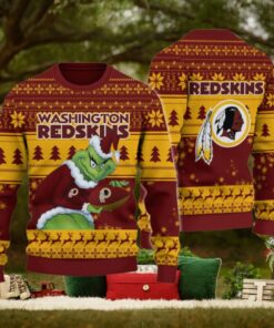 Washington Redskin Grinch Ugly Christmas Sweater