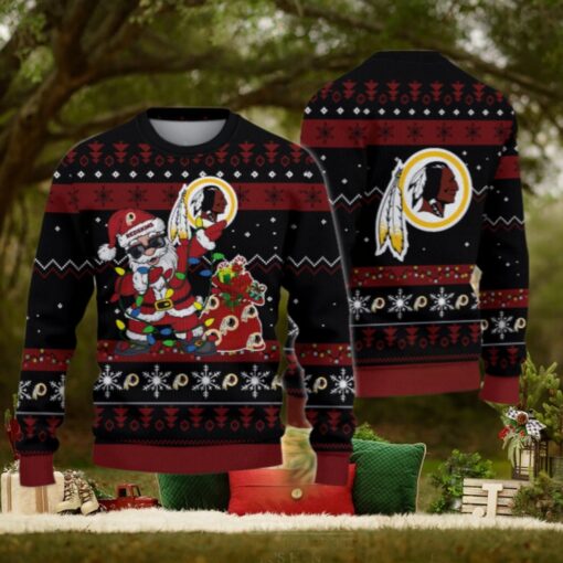 Washington Redskin Santa Claus Ugly Christmas Sweater
