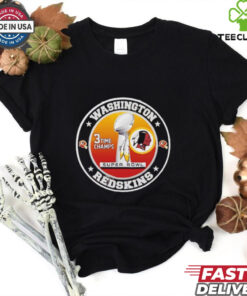 Washington Redskins 3 Time Super Bowl Champions logo shirt