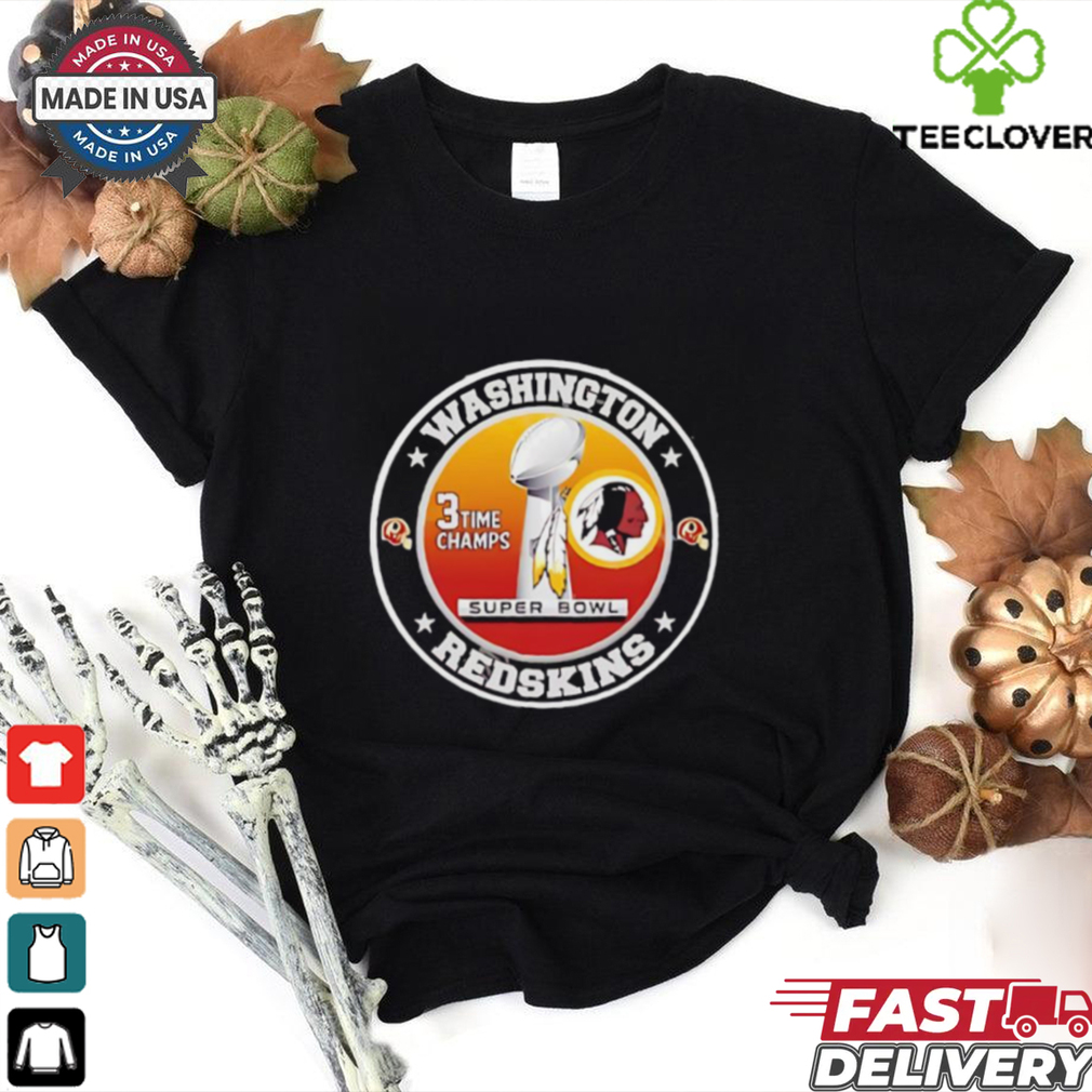 Washington Redskins 3 Time Super Bowl Champions logo shirt Washington Redskins 3 Time Super Bowl Champions logo shirt