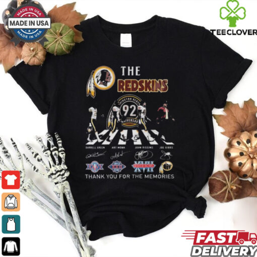 Washington Redskins 92th Anniversary Thank You For The Memories Signatures Shirt