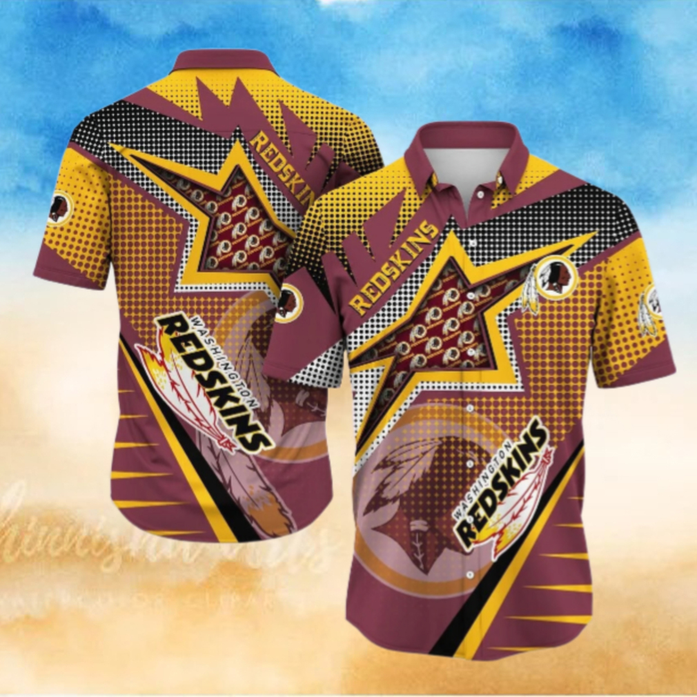 Washington Redskins All Star Burst Hawaiian Shirt Washington Redskins All Star Burst Hawaiian Shirt