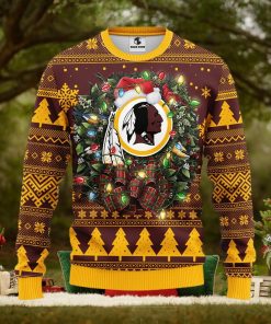 Washington Redskins Big Logo Women's V-Neck Ugly Sweater by