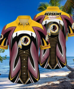 Washington Redskins Dynamic Stripes Hawaiian Shirt