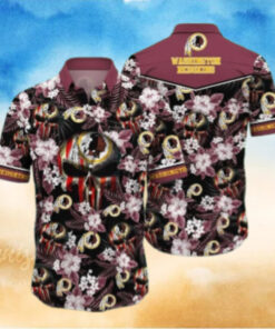 Washington Redskins Floral Freedom Hawaiian Shirt