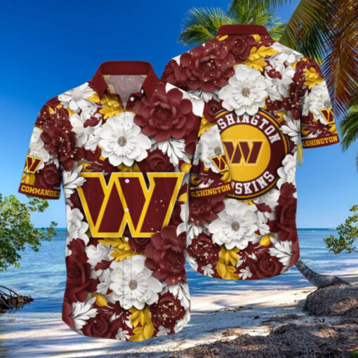 Washington Redskins Floral Pride Hawaiian Shirt