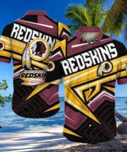 Washington Redskins Geometric Burst Hawaiian Shirt