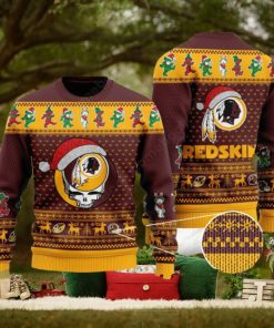Washington Redskins Grateful Dead Santa Hat Ugly Christmas Sweater
