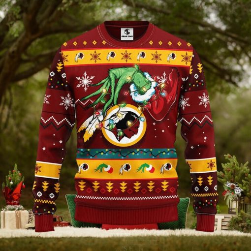 Washington Redskins Grinch Christmas Ugly Sweater