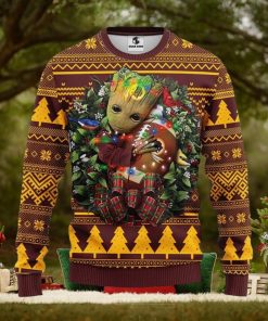 Washington Redskins Groot Hug Christmas Ugly Sweater Christmas Gift Ideas For Fans