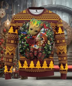 Washington Redskins Groot Hug Christmas Ugly Sweater Christmas Gift Ideas For Fans