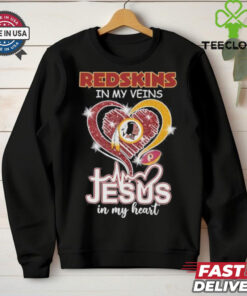 Washington Redskins In My Veins Jesus In My Heart Shirt