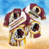 Washington Redskins Mickey Patriotic Star Hawaiian Shirt