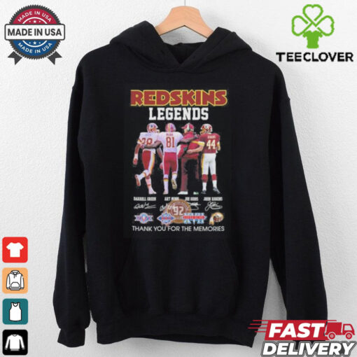 Washington Redskins Legends Green, Monk, Gibbs And Riggins Thank You For The Memories Signature Shirt