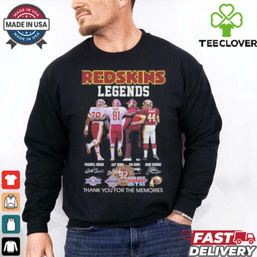 Washington Redskins Legends Green, Monk, Gibbs And Riggins Thank You For The Memories Signature Shirt