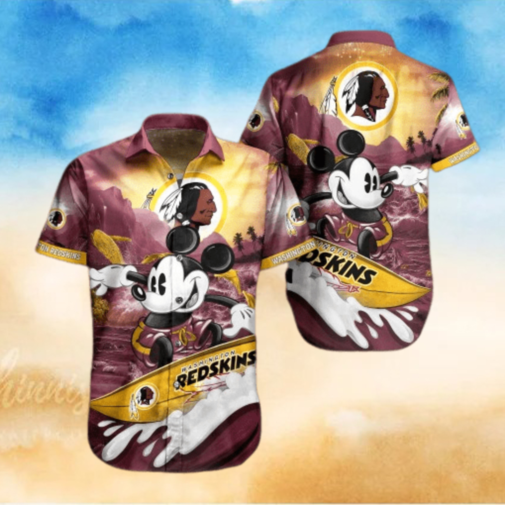 Washington Redskins Mickey NFL Hawaiian Shirt For Men And Women Washington Redskins Mickey NFL Hawaiian Shirt For Men And Women