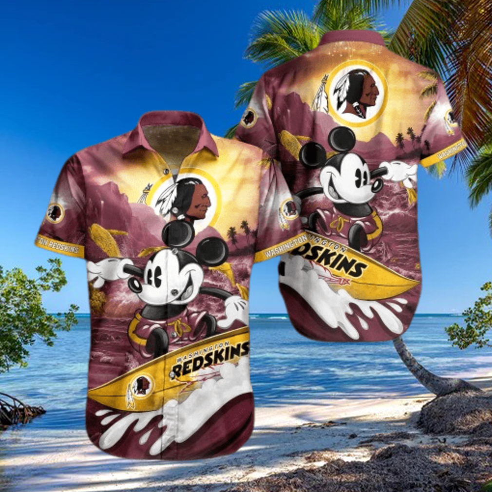 Washington Redskins Mickey NFL Hawaiian Shirt For Men And Women Washington Redskins Mickey NFL Hawaiian Shirt For Men And Women