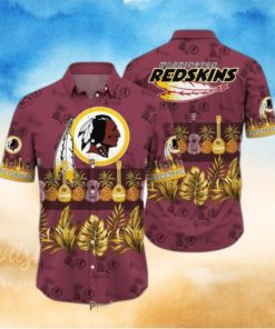 Washington Redskins NFL Summer Hawaiian Shirt Tropical Pattern Graphic For  Sports Enthusiast Hot Trend - teejeep