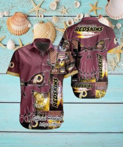 Washington Redskins NFL Skull Printed 3D New Trend Summer For Fans Hot Trend 2023 Hawaiian Shirt