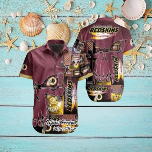 Washington Redskins NFL Skull Printed 3D New Trend Summer For Fans Hot Trend 2023 Hawaiian Shirt