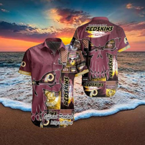 Washington Redskins NFL Skull Printed 3D New Trend Summer For Fans Hot Trend 2023 Hawaiian Shirt