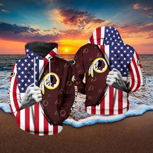 Washington Redskins NFL US Flag Team 3D Printed Hoodie Ver 1