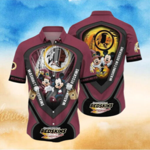 Washington Redskins Patriotic Bloom Hawaiian Shirt