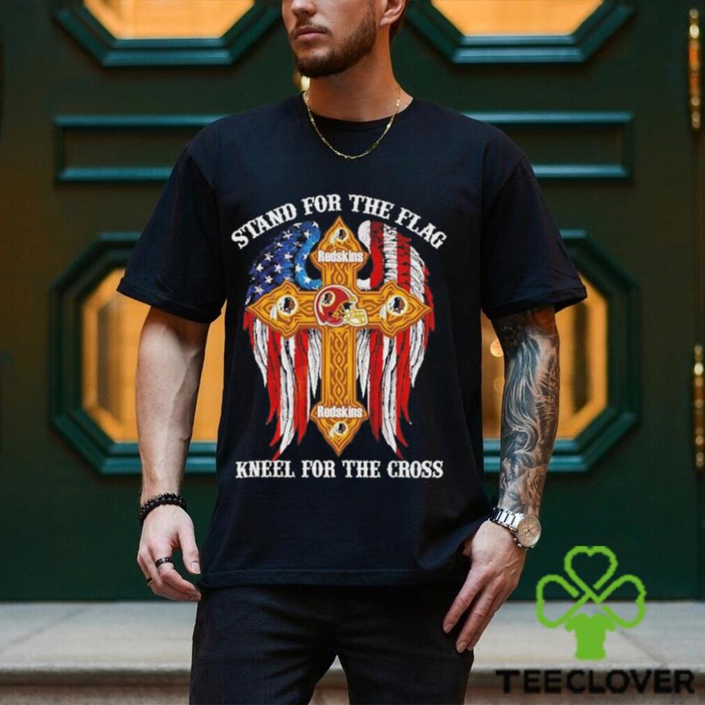 Washington Redskins Stand For The Flag Kneel For The Cross 2024 T shirt Washington Redskins Stand For The Flag Kneel For The Cross 2024 T shirt