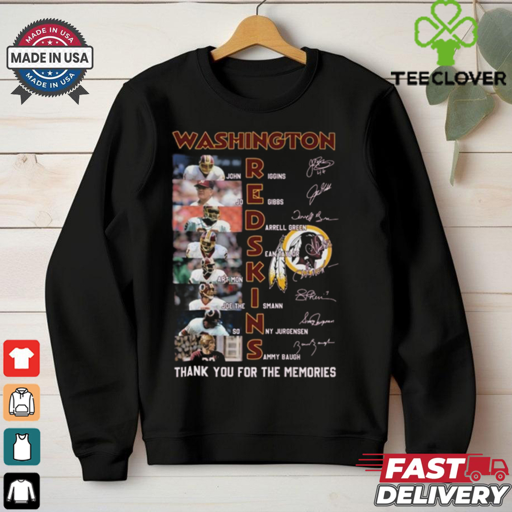Washington Redskins Thank You For The Memories Signatures Shirt Washington Redskins Thank You For The Memories Signatures Shirt