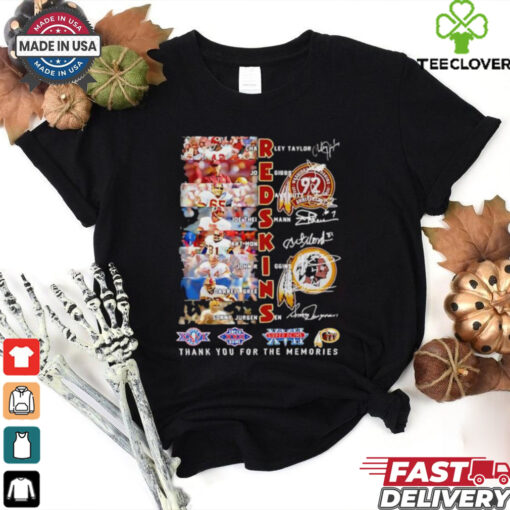 Washington Redskins signature thank you for the memories player signatures graphics shirt