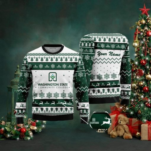 Washington State Community College Custom Ugly Christmas Sweater