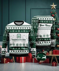 Washington State Community College Custom Ugly Christmas Sweater