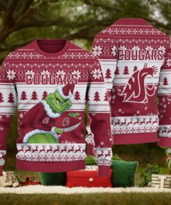 Washington State Cougars Grinch Ugly Christmas Sweater