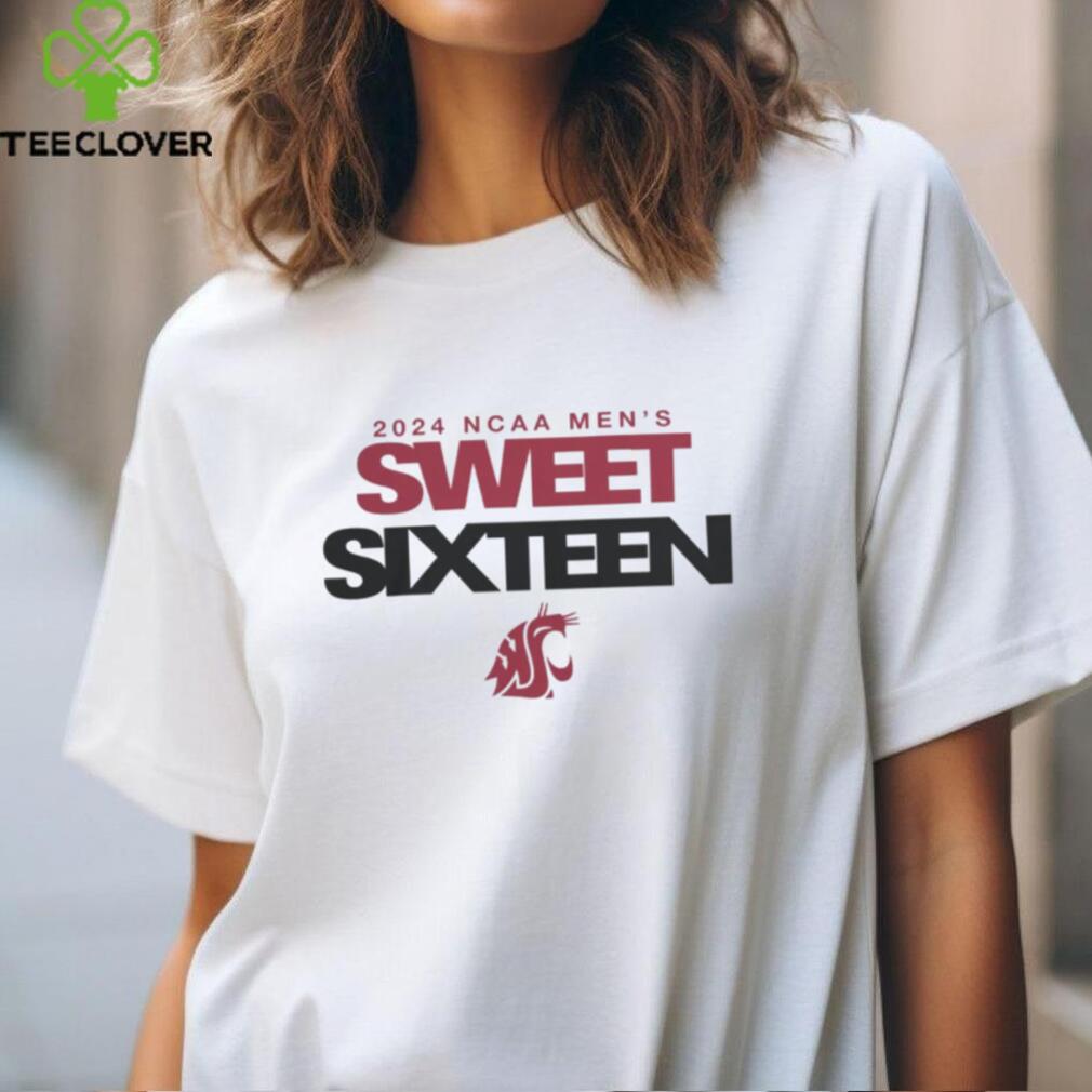 Washington State Cougars Men's Basketball 2024 Sweet Sixteen T Shirt Washington State Cougars Men's Basketball 2024 Sweet Sixteen T Shirt