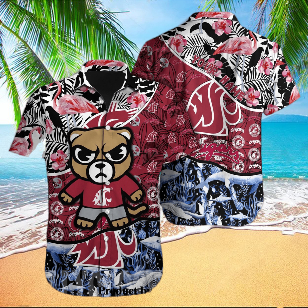 Washington State Cougars NCAA 3D All Over Print Summer Vibes Hawaiian Shirt Washington State Cougars NCAA 3D All Over Print Summer Vibes Hawaiian Shirt
