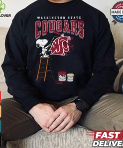 Washington State Cougars Snoopy Painting Shirt