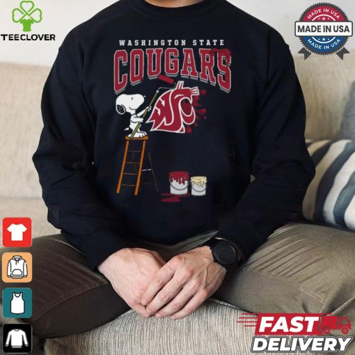 Washington State Cougars Snoopy Painting Shirt