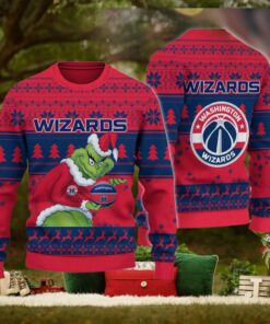 Washington Wizards Grinch Christmas Ugly Sweater