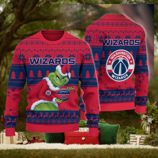 Washington Wizards Grinch Christmas Ugly Sweater
