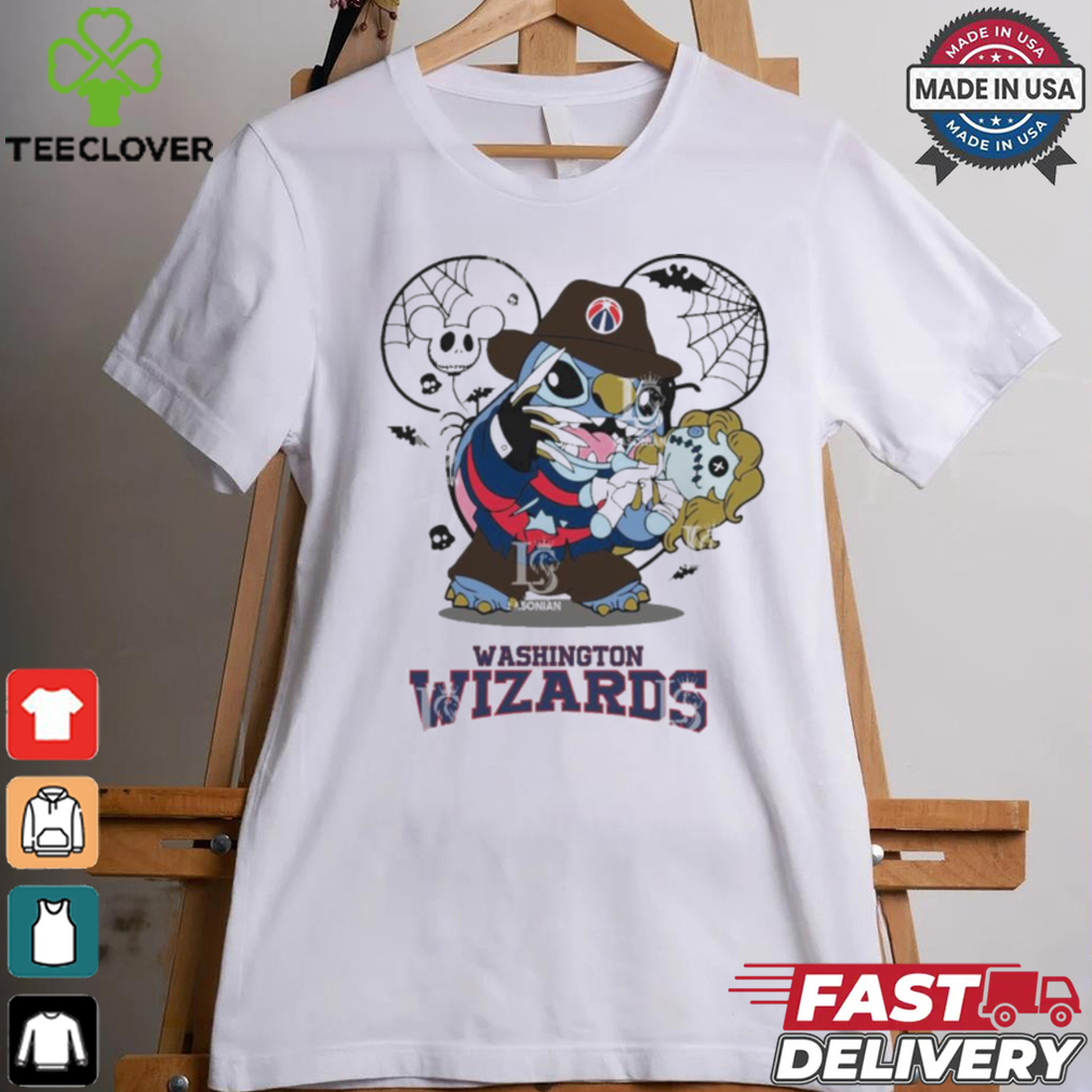 Washington Wizards Stitch Freddy Krueger Halloween Shirt Washington Wizards Stitch Freddy Krueger Halloween Shirt