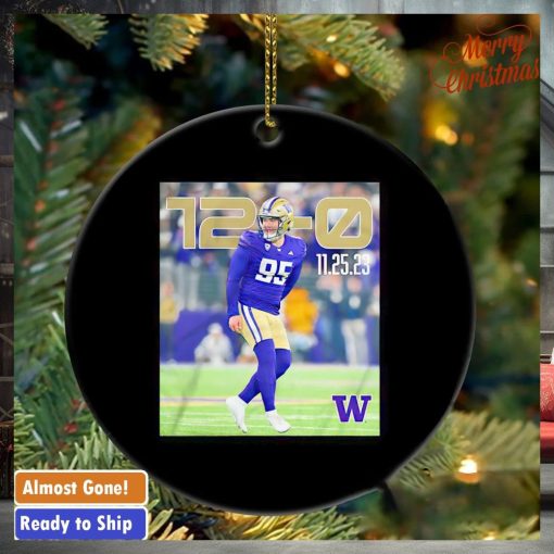 Washington walk on kicker Grady Gross scholarship 12 0 ornament